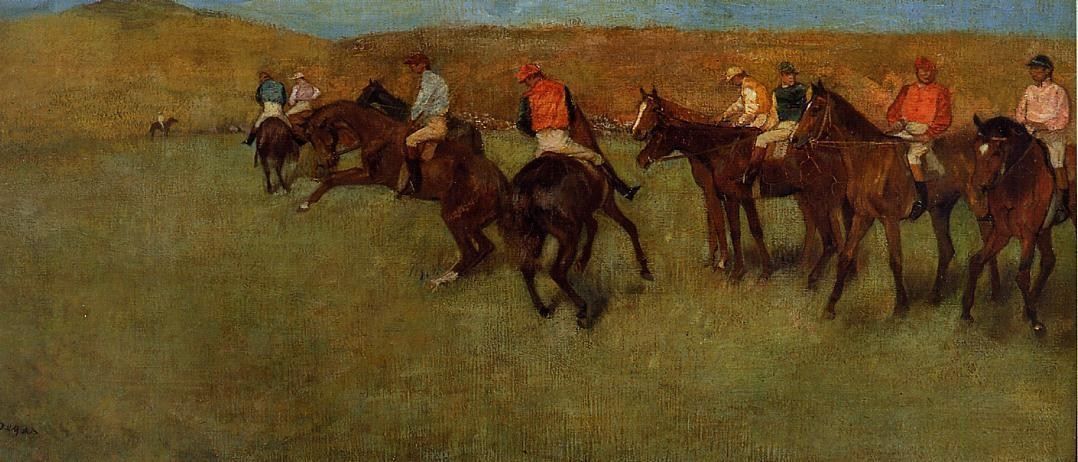 Edgar Degas At the Races - Before the Start